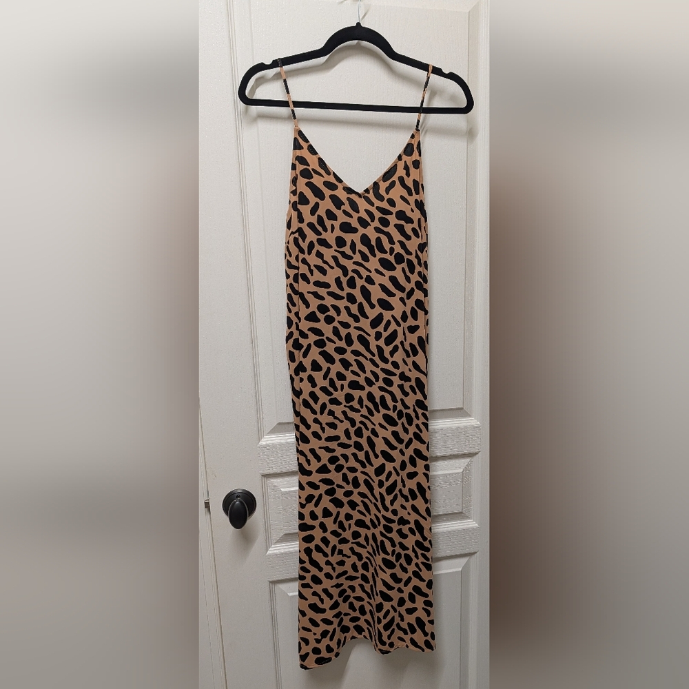 Leopard Print Slip Dress